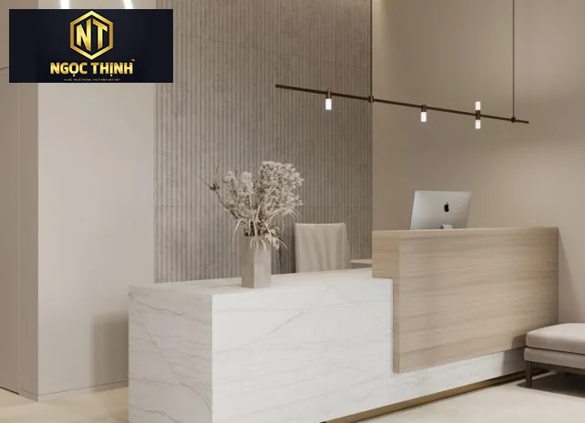 QUẦY LỄ TÂN SPA PHONG CÁCH HÀN QUỐC , PHÙ HỢP DIỆN TÍCH NHỎ - QLT09